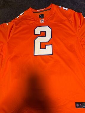 Nike Orange Football Jersey with White Number